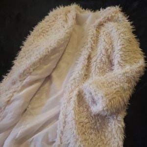 White Faux Fur Jacket
